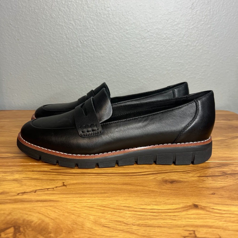 Easy Spirit Sevelia Loafers Sz 11 Leather Penny Dark Acedimia Preppy Flats NEW